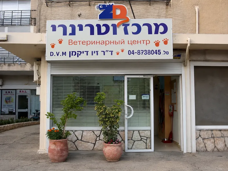 הכניסה למרכז הווטרינרי ZD Vet בקריית ים